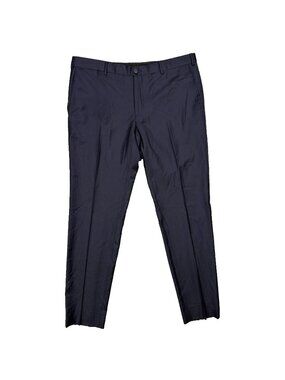 Pal Zileri LAB Dress Pants Italy Striped Wool Trousers Navy Blue 36x33